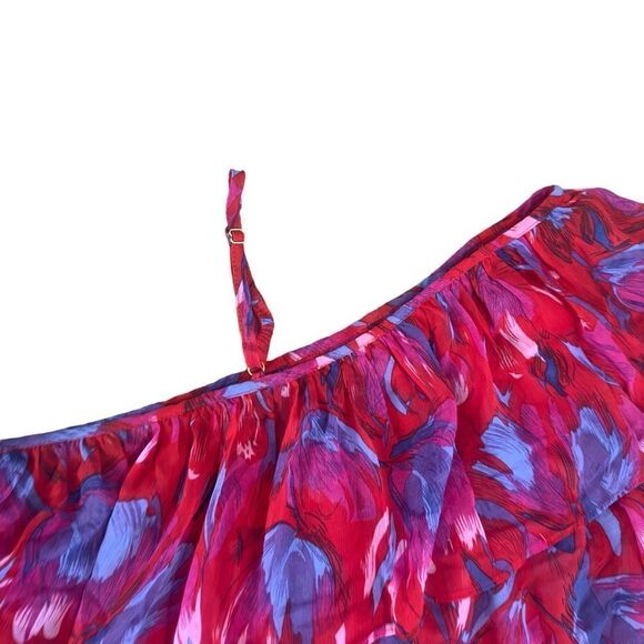 the room multicolored One Shoulder Long Sleeve Blouse SMALL - Picture 9 of 14
